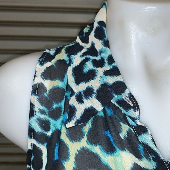 Decree sheer animal print sleeveless top - Picture 3 of 6